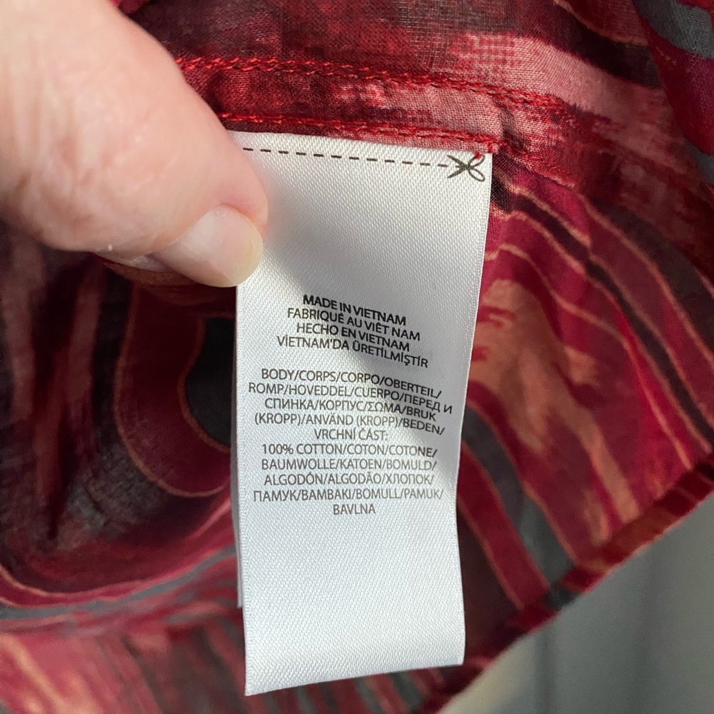 Ralph Lauren Red and Gray Striped Shirt - Picture 4 of 4
